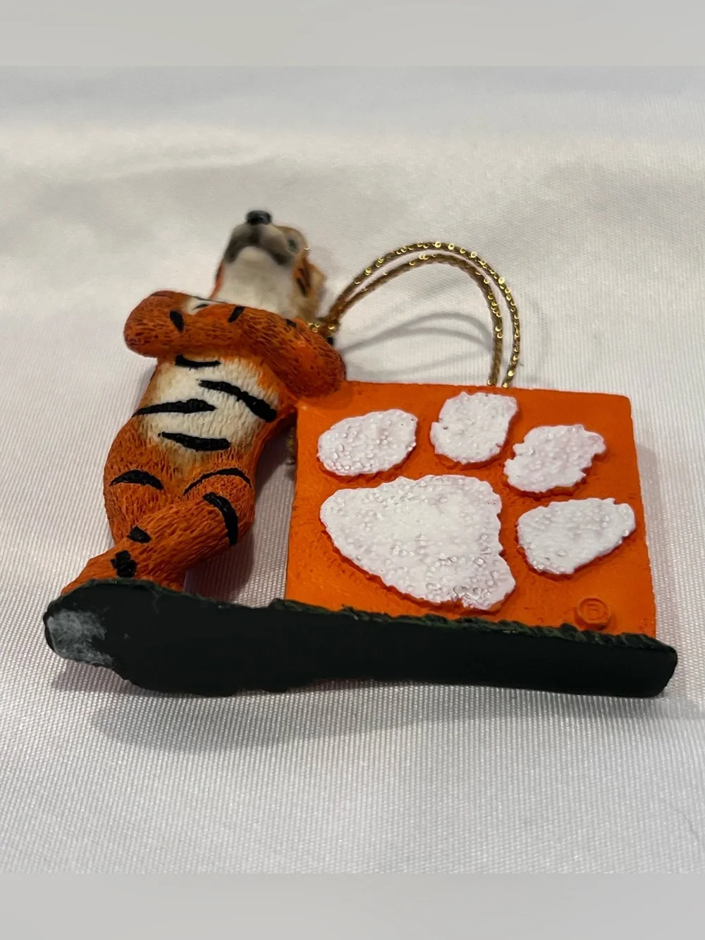 Clemson Tigers Christmas Ornament 3D Resin Tiger Paw Print NCAA